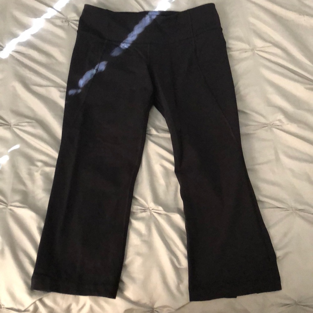 Lulu lemon crop leggings with open slit